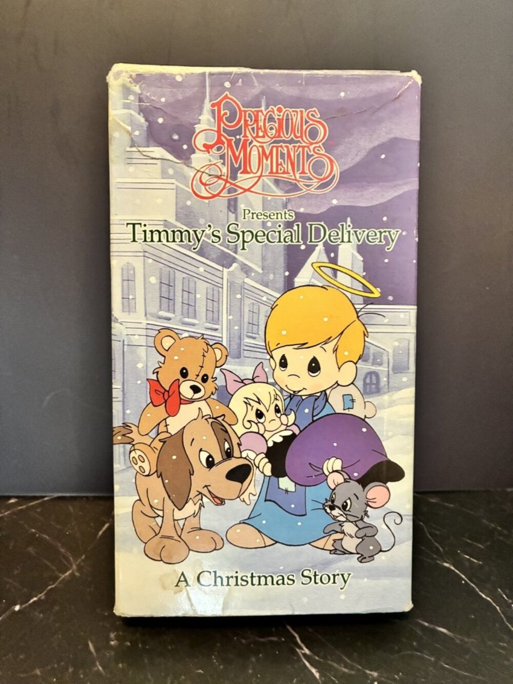 Precious Moments Timmy's Special Delivery VHS A Christmas Story 1993 NTSC Tape
